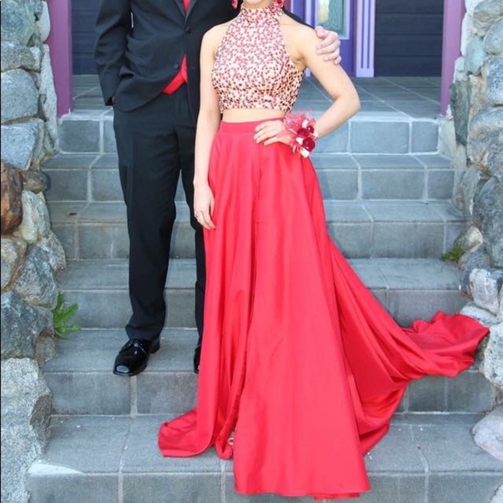Sherri Hill Red two piece
